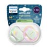 Avent-Залъгалки Ultra Air Night +стер. кутия (6-18м) птица/пеперуда, розов