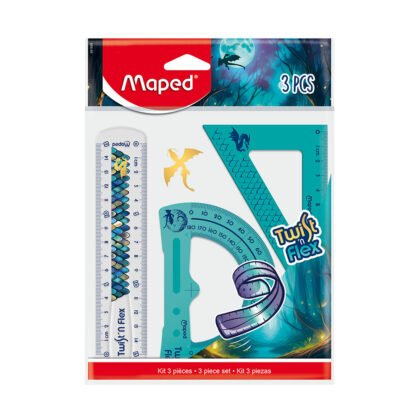 Maped - Комплект за чертане 3ч. Dragon Twistnflex гъвкав 15см. 