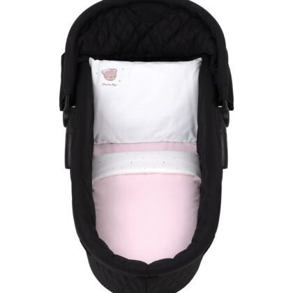 Бебешки спален комплект за количка 6 части Dream Big Pink