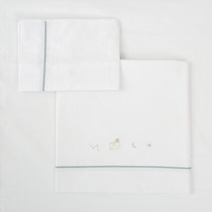Спален комплект 3ч Blue Sky 50x80 см White/Green