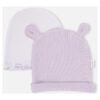 C1239 Шапка 2 бр. RABBIT AND CARROTS 0-6 M LILAC