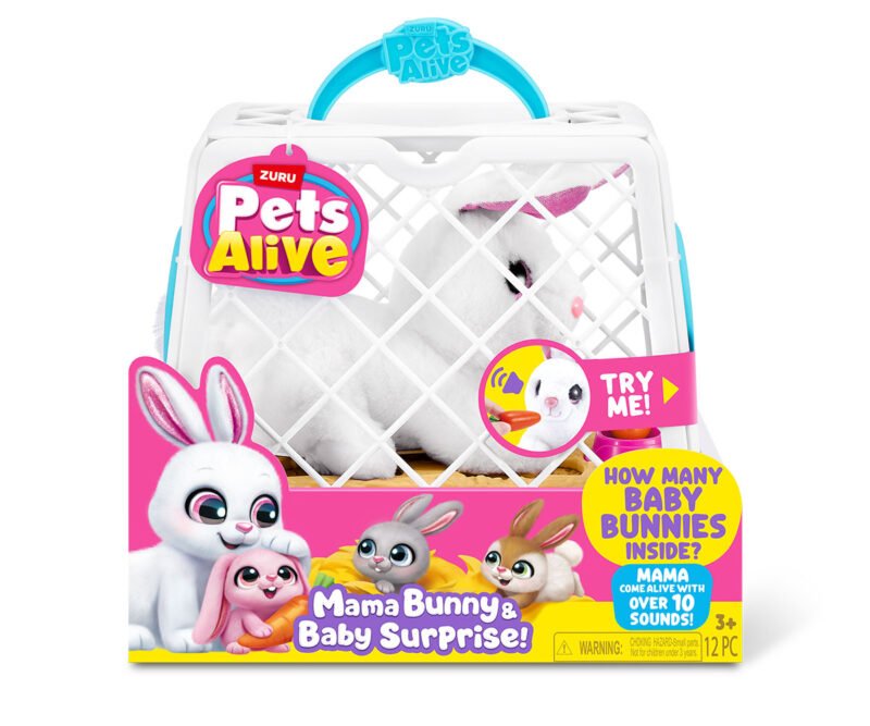 Zuru Pets Alive – Мама Бъни с малки зайчета