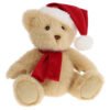 Keeleco Christmas, Плюшено коледно мече с шапка и шал, 20 см