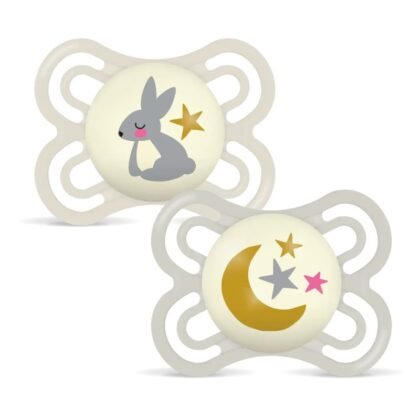 Залъгалка Perfect Night екрю/сив заек/луна0-6м
