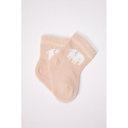 Чорапи 3ч. 0-6M Beige