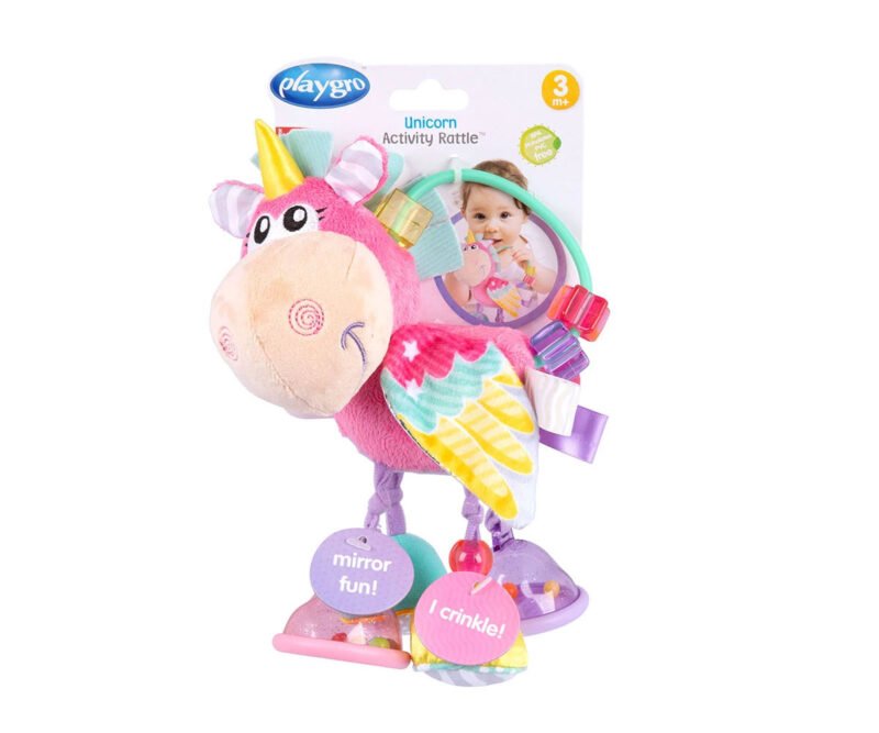 Playgro-Дрънкалка еднорог refresh 3м+