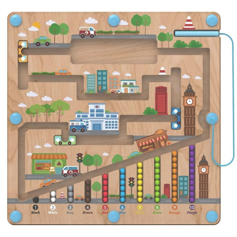 2Kids Toys Дървена магнитна игра CITY