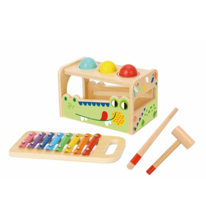 2Kids Toys Дървена играчка с ксилофон Crocodile
