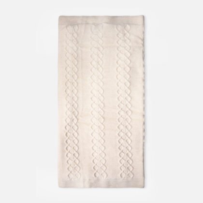Bebetto-Плетено бебешко одеяло Trikolar TR459E, момиче, 95x95 см., екрю