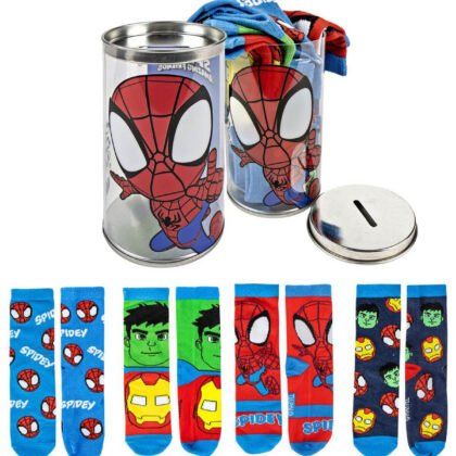 Детски чорапи 4 чифта spidey в буркан 23/34
