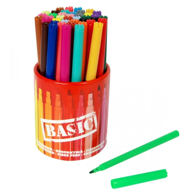 Флумастери Basic с моливник – 42 бр.