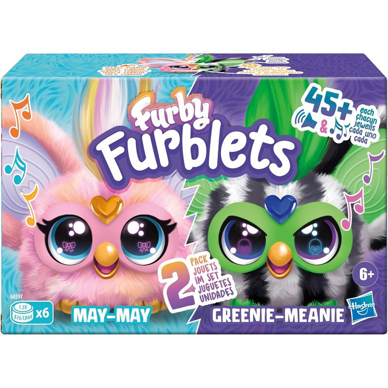 Furby К-кт играчка 2 бр. May-May и Greenie-Meani