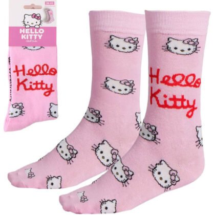 Юношески чорапи hello kitty с надпис 36/43